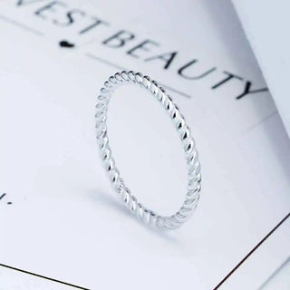 Sliver Rings for Women Rope Shape Rings Fashion Silver Alodia Store
