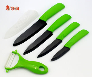 FINDKING Top quality  Zirconia black blade 3" 4" 5" 6" inch + Peeler + covers ceramic knife set kitchen Paring Fruit  knife Alodia Store