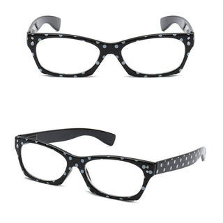 Women Reading Glasses Fashion Dot Design Cat Eye High Quanlity Resin Vintage Eyeglasses Presbyopic Glass Diopter 1 1.5 2 2.5 3 Alodia Store