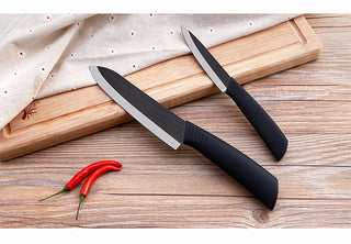 FINDKING Top quality  Zirconia black blade 3" 4" 5" 6" inch + Peeler + covers ceramic knife set kitchen Paring Fruit  knife Alodia Store