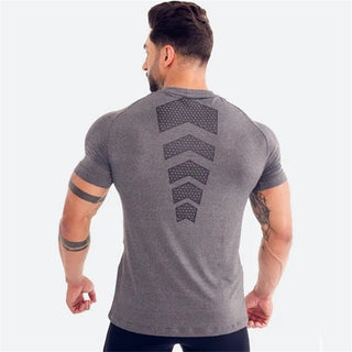 Compression Quick dry T-shirt Men Running Sport Skinny Short Tee Shirt Male Gym Fitness Bodybuilding Workout Black Tops Clothing alodia store