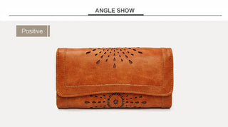 Leather handbag Practical Women Purses Vintage Long Wallets Alodia Store