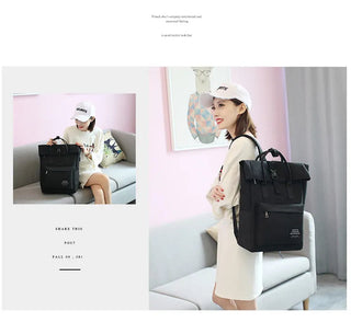Women External USB Charge Backpack Nylon Rucksack ALODIA STORE