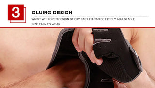 AOLIKES 1 Pair Men Women Gym Half Finger Sports Fitness Exercise Training Wrist Gloves Anti-slip Resistance Weightlifting Gloves Alodia Store