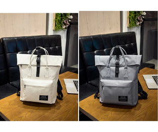 Women External USB Charge Backpack Nylon Rucksack ALODIA STORE