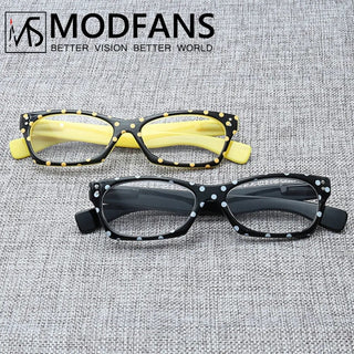 Women Reading Glasses Fashion Dot Design Cat Eye High Quanlity Resin Vintage Eyeglasses Presbyopic Glass Diopter 1 1.5 2 2.5 3 Alodia Store