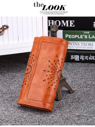 Leather handbag Practical Women Purses Vintage Long Wallets Alodia Store