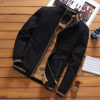 Fleece Thick Warm Windbreaker Jacket Mens ALODIA STORE