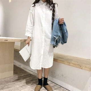 Cotton Women Blouse Shirt Dress Alodia Store