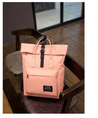 Women External USB Charge Backpack Nylon Rucksack ALODIA STORE