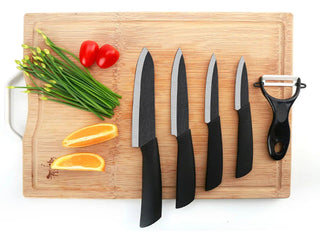 FINDKING Top quality  Zirconia black blade 3" 4" 5" 6" inch + Peeler + covers ceramic knife set kitchen Paring Fruit  knife Alodia Store