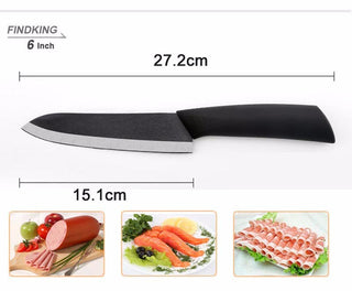 FINDKING Top quality  Zirconia black blade 3" 4" 5" 6" inch + Peeler + covers ceramic knife set kitchen Paring Fruit  knife Alodia Store