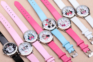 8 Candy Colors Fashion Colorful Watch Girls Children Cartoon Clock Mickey Cute Watches Lovely Relogio Kids Watches Men Reloj Alodia Store