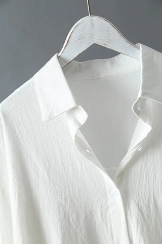 Cotton Women Blouse Shirt Dress Alodia Store