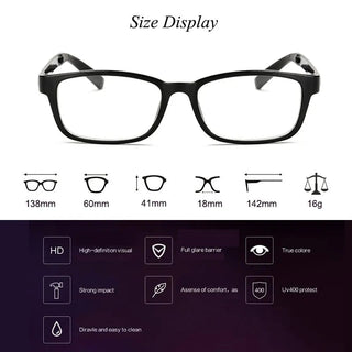 Fashion Womens Clear Lens Black Square Eye Glasses Eyeglasses Frame For Men Masculino Glass Transparent Alodia Store
