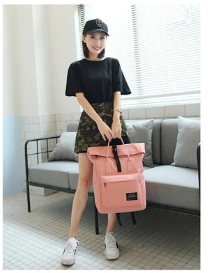 Women External USB Charge Backpack Nylon Rucksack ALODIA STORE