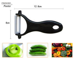 FINDKING Top quality  Zirconia black blade 3" 4" 5" 6" inch + Peeler + covers ceramic knife set kitchen Paring Fruit  knife Alodia Store