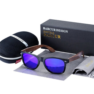 BARCUR High Quality Black women&Male UV400 Wooden Sunglass Shades ALODIA STORE
