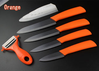 FINDKING Top quality  Zirconia black blade 3" 4" 5" 6" inch + Peeler + covers ceramic knife set kitchen Paring Fruit  knife Alodia Store