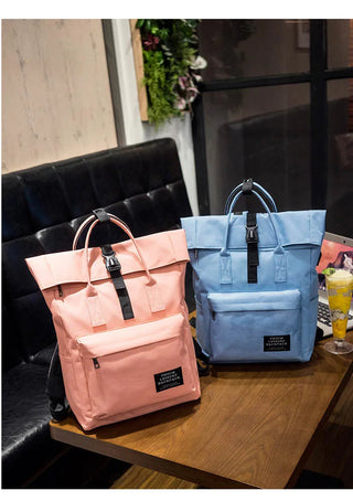 Women External USB Charge Backpack Nylon Rucksack ALODIA STORE