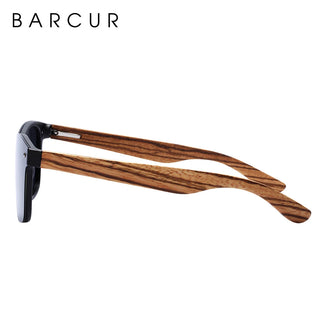BARCUR Luxury Vintage Sun Shade Men Wooden Sunglasses UV400 Protection Fashion Square Sun Glasses Women ALODIA STORE
