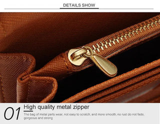 Leather handbag Practical Women Purses Vintage Long Wallets Alodia Store
