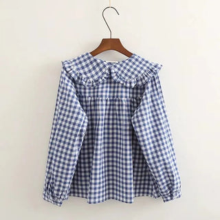 Women Plaid Shirt Long Sleeve Spring Summer Tops Alodia Store