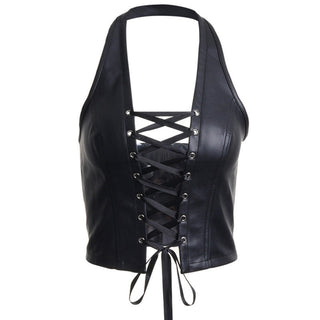 Top Sexy Women Leather Hollow Out Alodia Store