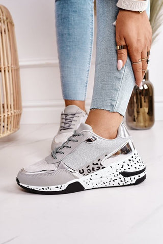 Women Sneakers Lace-Up Sports Shoes for Leopard alodia store