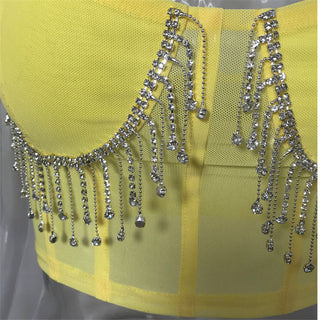 crystal tassels mesh bralette crop tops women push up croptop 2020 night out club party sexy beach wear chic ladies summer tops alodia store