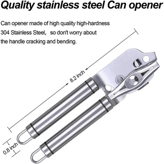 Can Opener Kitchen Accessories Gadget Sets Bottle Openers Stainless Steel Ergonomic Manual Kitchen Tools Free 2 Blades Alodia Store