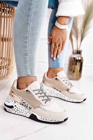 Women Sneakers Lace-Up Sports Shoes for Leopard alodia store