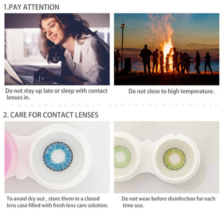 EYESHARE Color Contact Lenses for Eyes 2pcs Natural Brown Contact Lenses Gray Blue Lenses Yearly Beautiful Pupil Contact Lenses Alodia Store