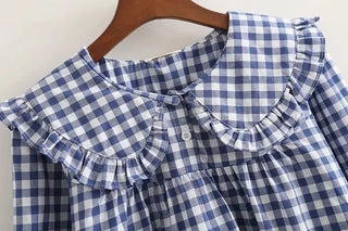 Women Plaid Shirt Long Sleeve Spring Summer Tops Alodia Store