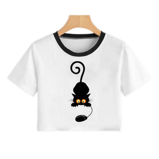 Summer Fashion Harajuku Sexy Tank Crop Top White alodia store