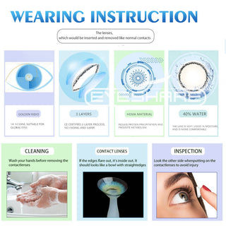 EYESHARE Color Contact Lenses for Eyes 2pcs Natural Brown Contact Lenses Gray Blue Lenses Yearly Beautiful Pupil Contact Lenses Alodia Store
