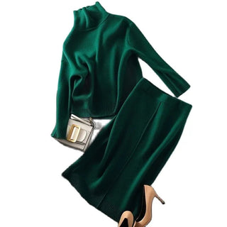 Autumn Knitted suit Korean with skirt two piece skirt set winter2 piece outfit Sweater 2023 Alodia Store