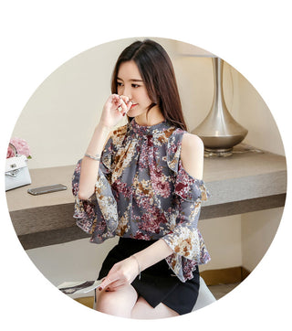 2023 Womens Sleeve Butterfly Sleeve Chiffon alodia store