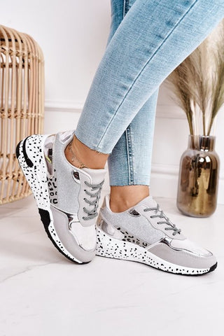 Women Sneakers Lace-Up Sports Shoes for Leopard alodia store