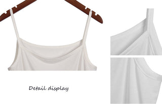 Women Summer Sexy Croptop Tank Top Breathable Fitness Vest Free Size Black White Camisole ALODIA STORE