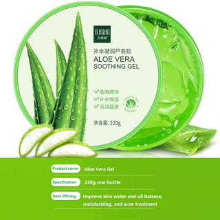 220ML Aloe Vera Gel Natural Face Creams Moisturizer Acne Treatment Cream Sun Repair Cream Whitening Skin Care Smoothing Alodia Store