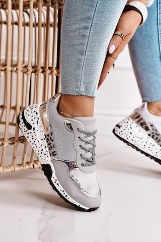 Women Sneakers Lace-Up Sports Shoes for Leopard alodia store