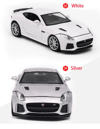 Jaguar F-type Sports Car Model Toy Simulation Sound Light Pull Back Alloy Die Cast Toys Vehicle For Boys Girls Alodia Store