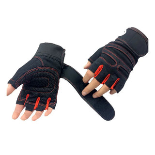 Gym Gloves Heavyweight Sports Exercise Weight Lifting Gloves Half Finger Body Building Training Sport Workout Gloves for Unisex Alodia Store