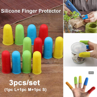 Silicone Finger Protector Sleeve Cover Anti-cut Heat Resistant Finger Sleeves Great Cooking Kitchen Tools Alodia Store