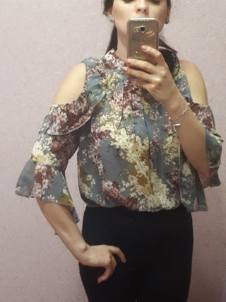 2023 Womens Sleeve Butterfly Sleeve Chiffon alodia store
