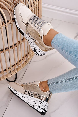 Women Sneakers Lace-Up Sports Shoes for Leopard alodia store