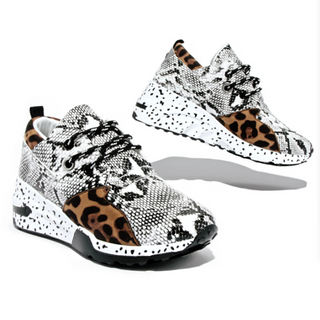 Women Sneakers Lace-Up Sports Shoes for Leopard alodia store