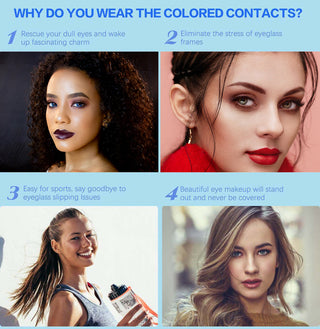 EYESHARE Color Lens Eyes 2pcs Natural Color Contact Lenses For beauty eyes Alodia Store