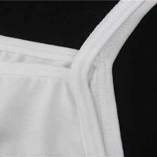 Women Summer Sexy Croptop Tank Top Breathable Fitness Vest Free Size Black White Camisole ALODIA STORE